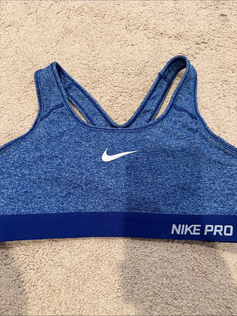 NIKE Pro Women's Blue Sport Bra - Supportive Racerback Sz small